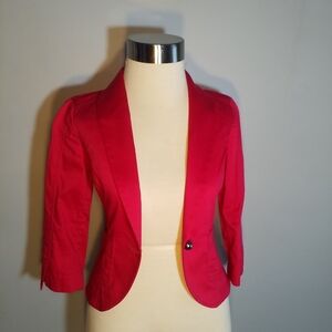 EXPRESS Blazer 0 Hot Pink Fitted Unlined
